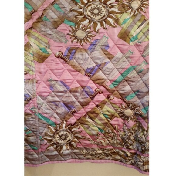 VicaModa Reversable 100% Silk Shell Light Quilted Jacket 10-8 Bubble Gum Pink - Picture 7 of 11